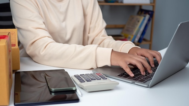 Professional accounting workspace